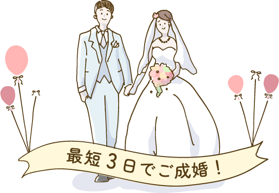 新婚の男女の画像